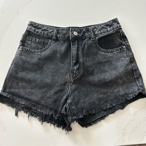 New black jeans shorts by SHEIN.